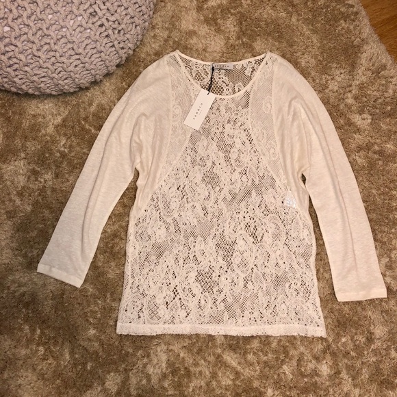 Sandro white crochet linen top - Picture 6 of 7